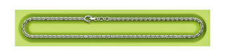A detail view of Diamond Cut Trace Chain M