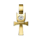 A detail of Horned Ankh Pendant With Stone in Yellow Gold