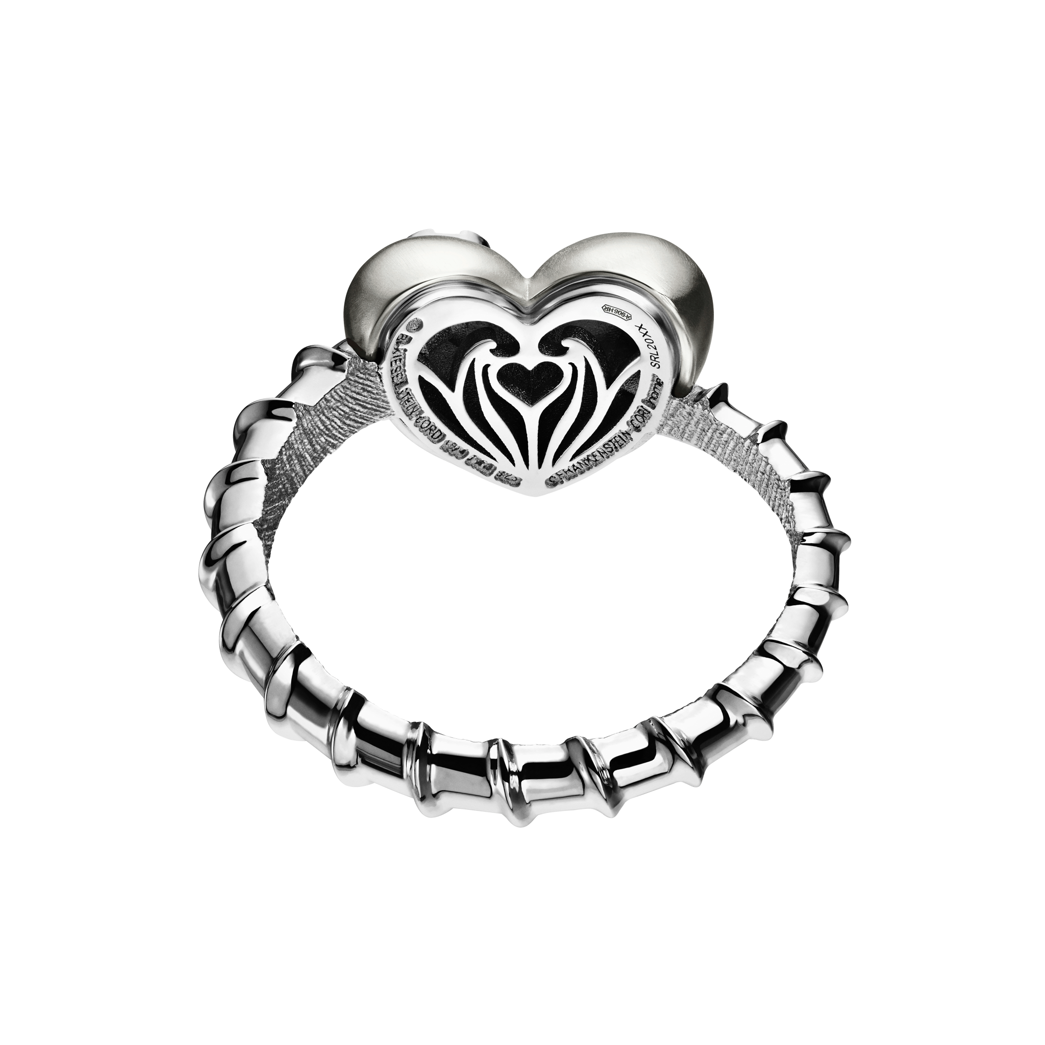 A detail view of Heart Ring with Screw