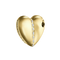 A detail of Bullet Hole Heart Pendant with Baguettes M in Yellow Gold