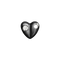 A detail of Bullet Hole Heart Pendant with Screw Mini in Black/Black