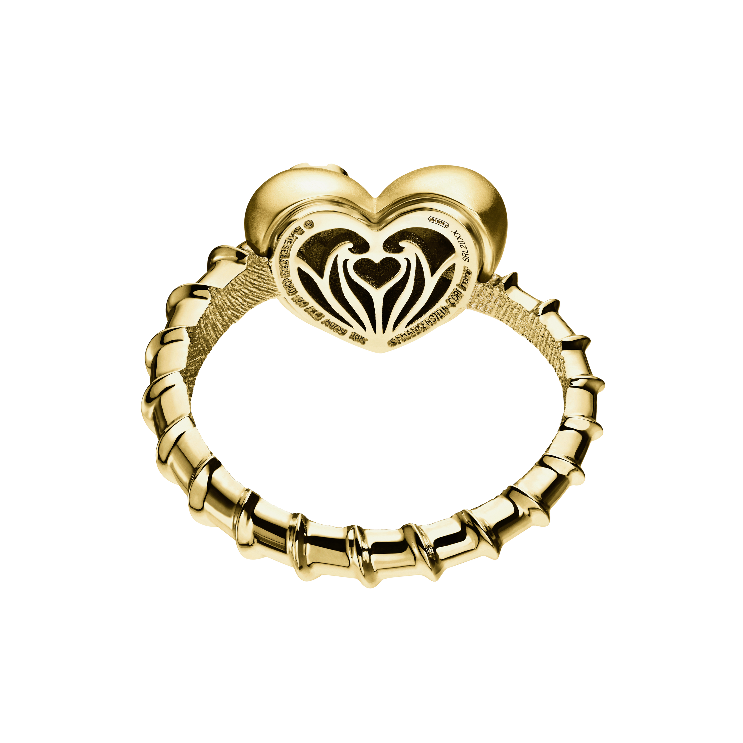 A detail view of Heart Ring with Screw