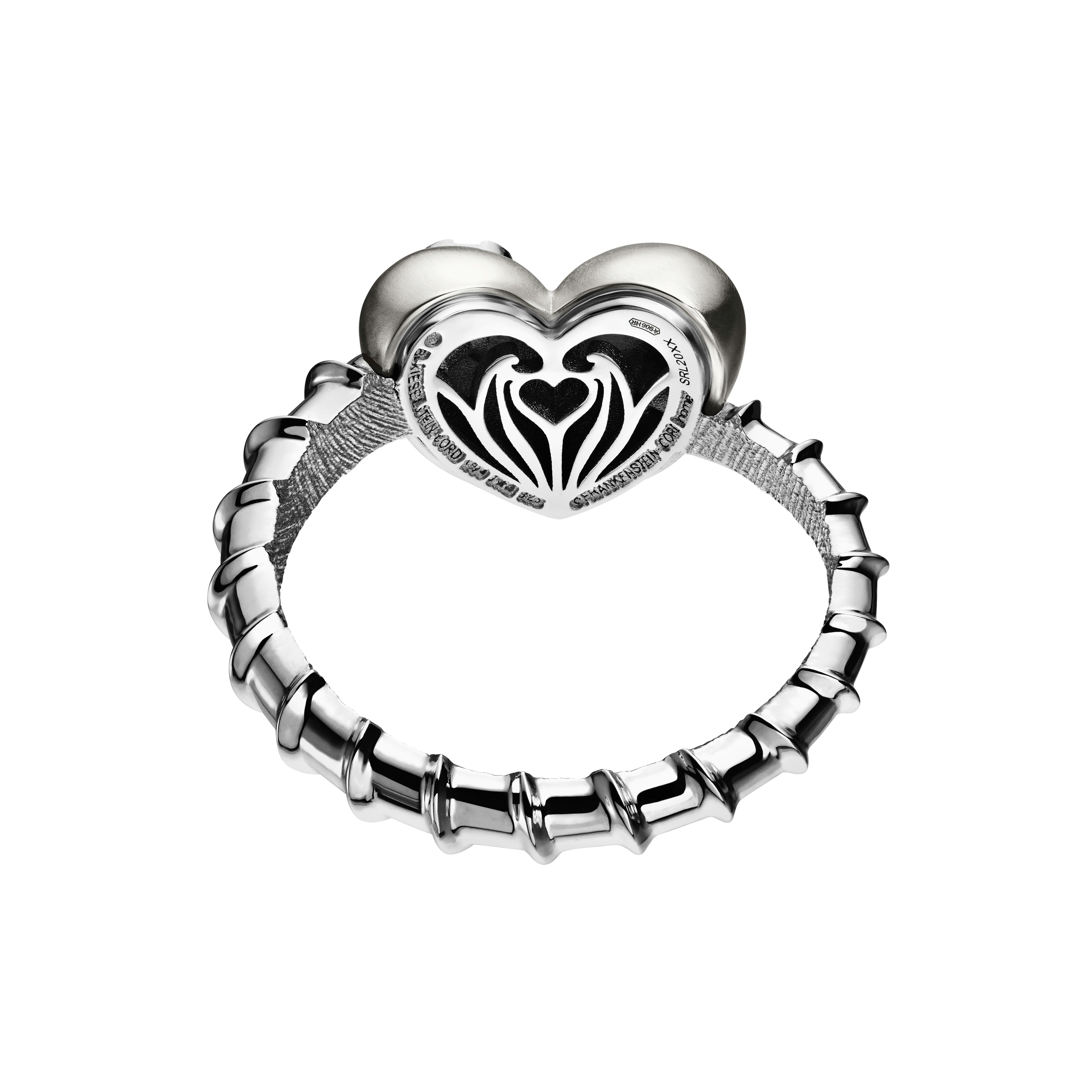 A detail view of Heart Ring with Screw