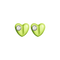 A detail of Heart Studs with Screw Mini in Cody Green