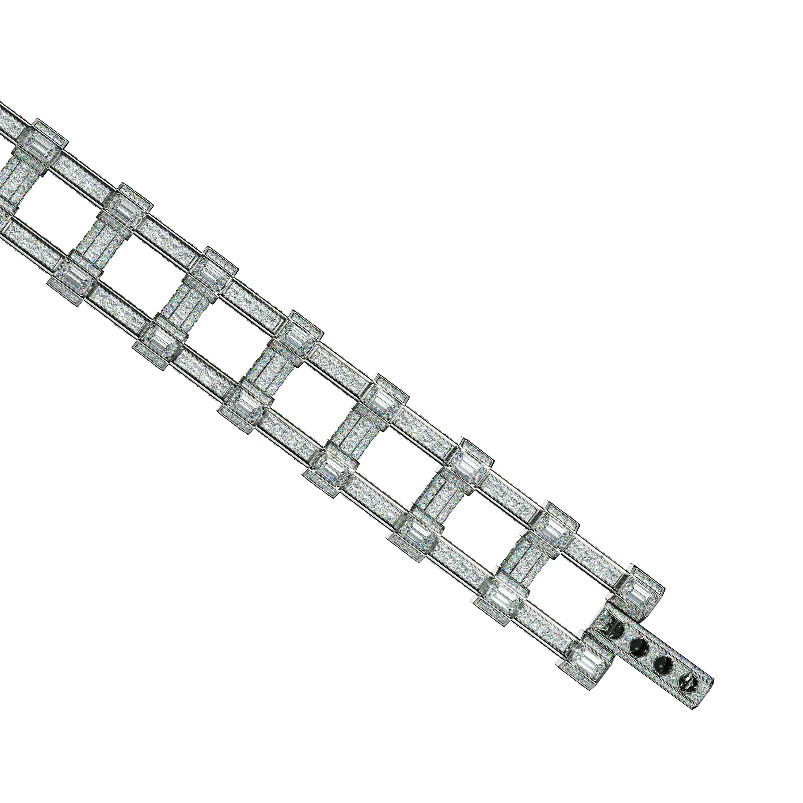 A detail view of Sodium High Jewelry Bracelet