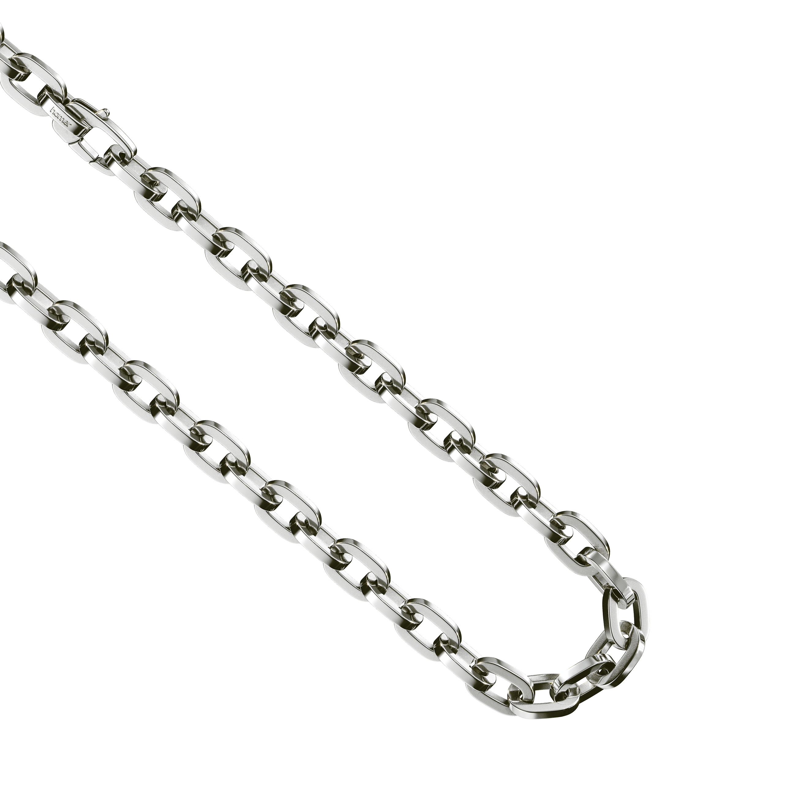 A detail view of Square Cable Chain XL