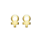 A detail of ♀ Studs Earring in Yellow Gold
