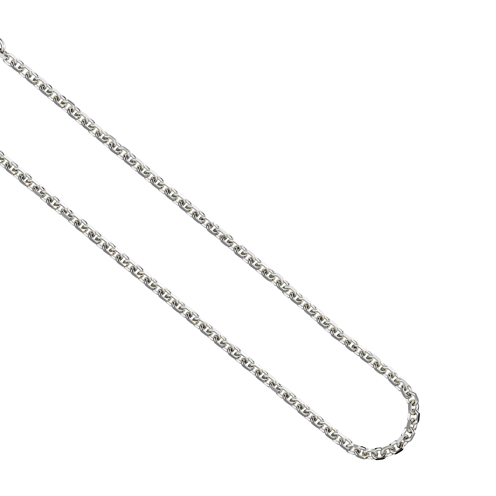 A detail view of Diamond Cut Trace Chain S