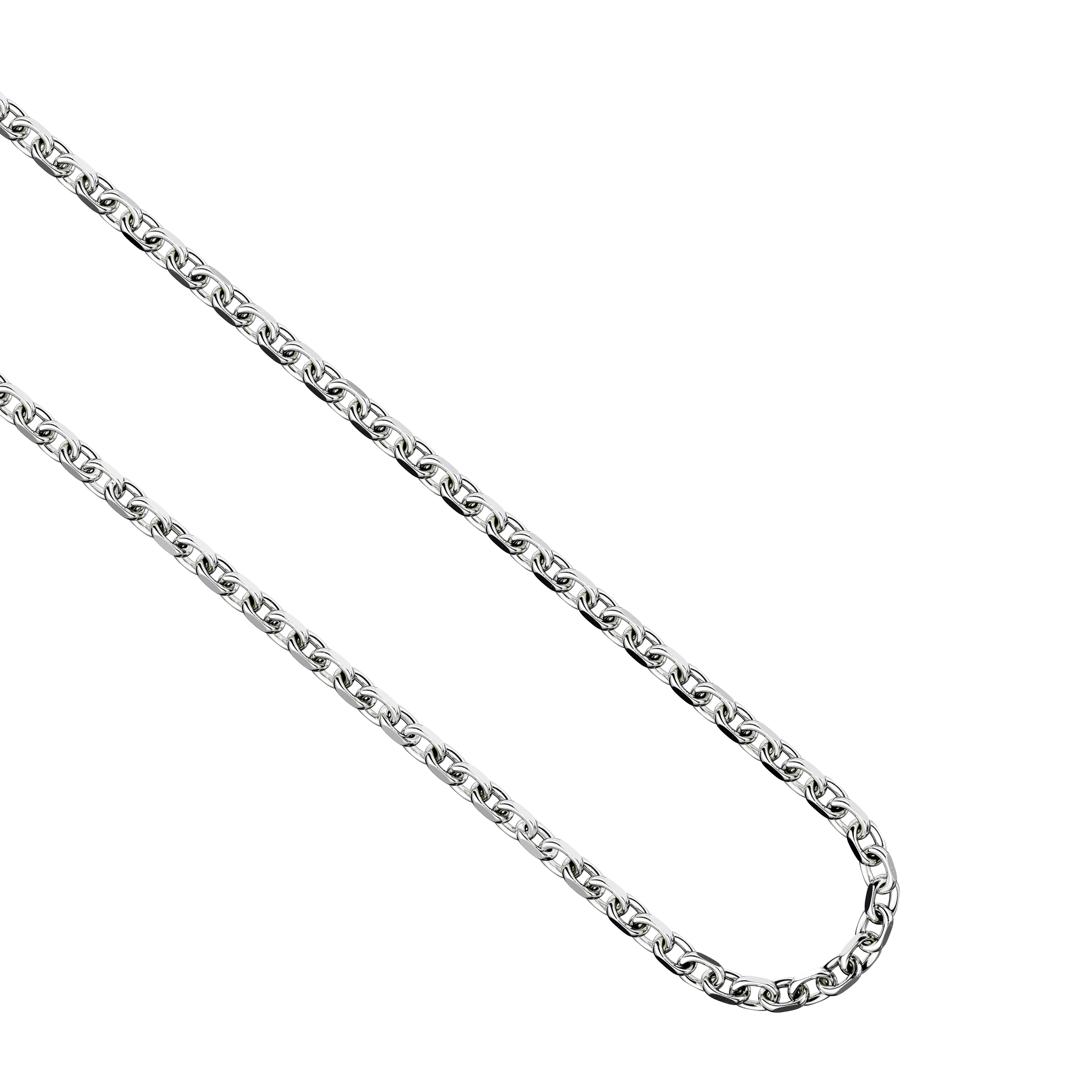 A detail view of Diamond Cut Trace Chain M