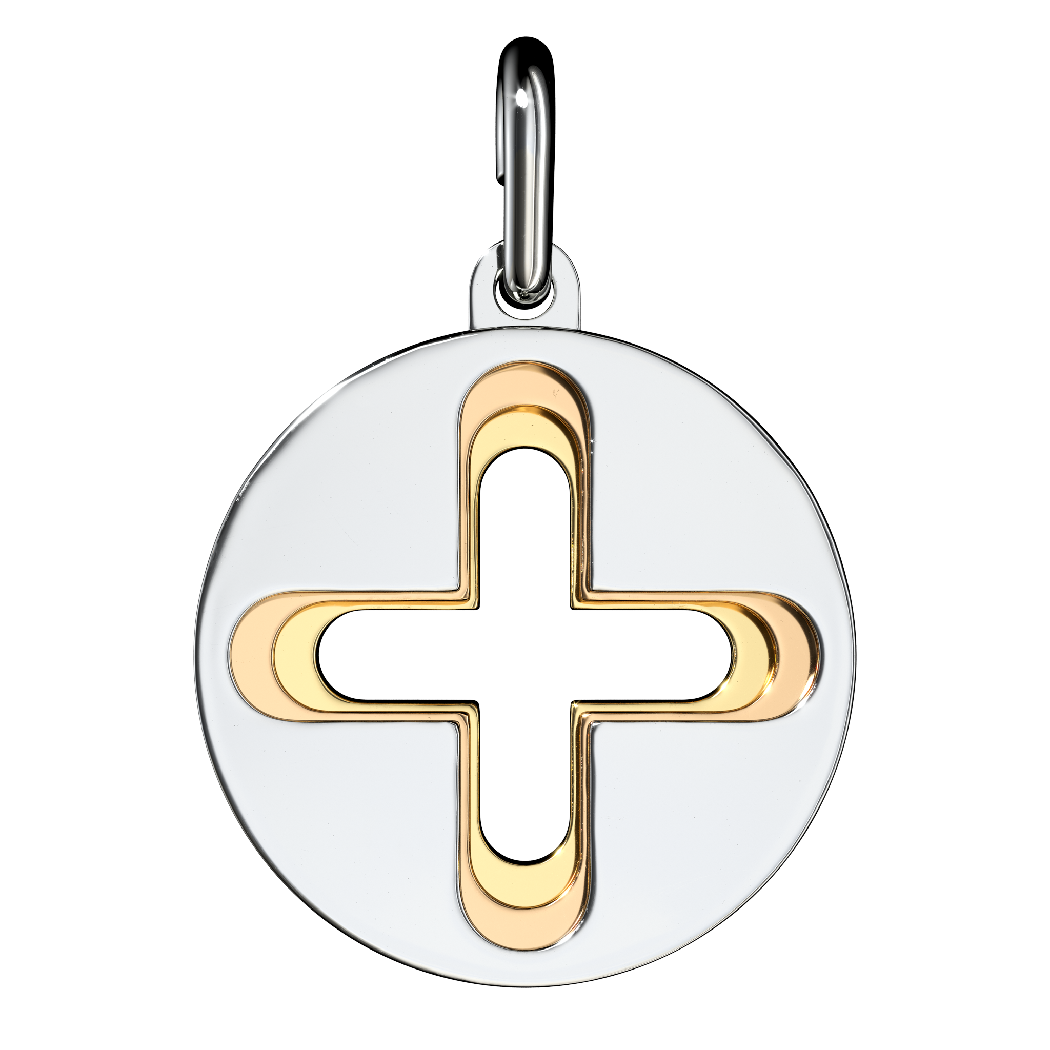 Plus Pendant in Mixed 18K Gold – Homer Plus Pendant in Mixed 18K Gold – Homer