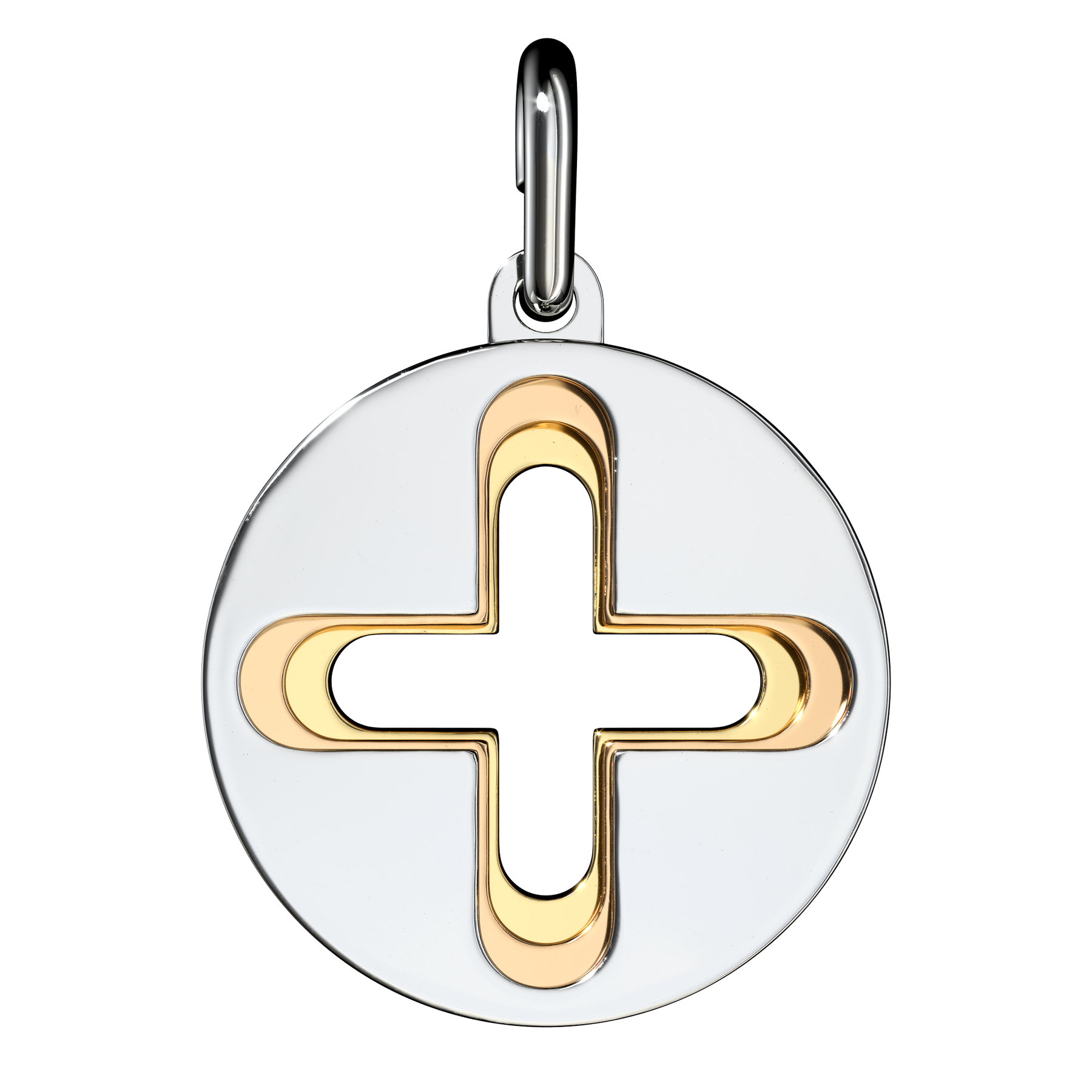 Plus Pendant in Mixed 18K Gold Homer