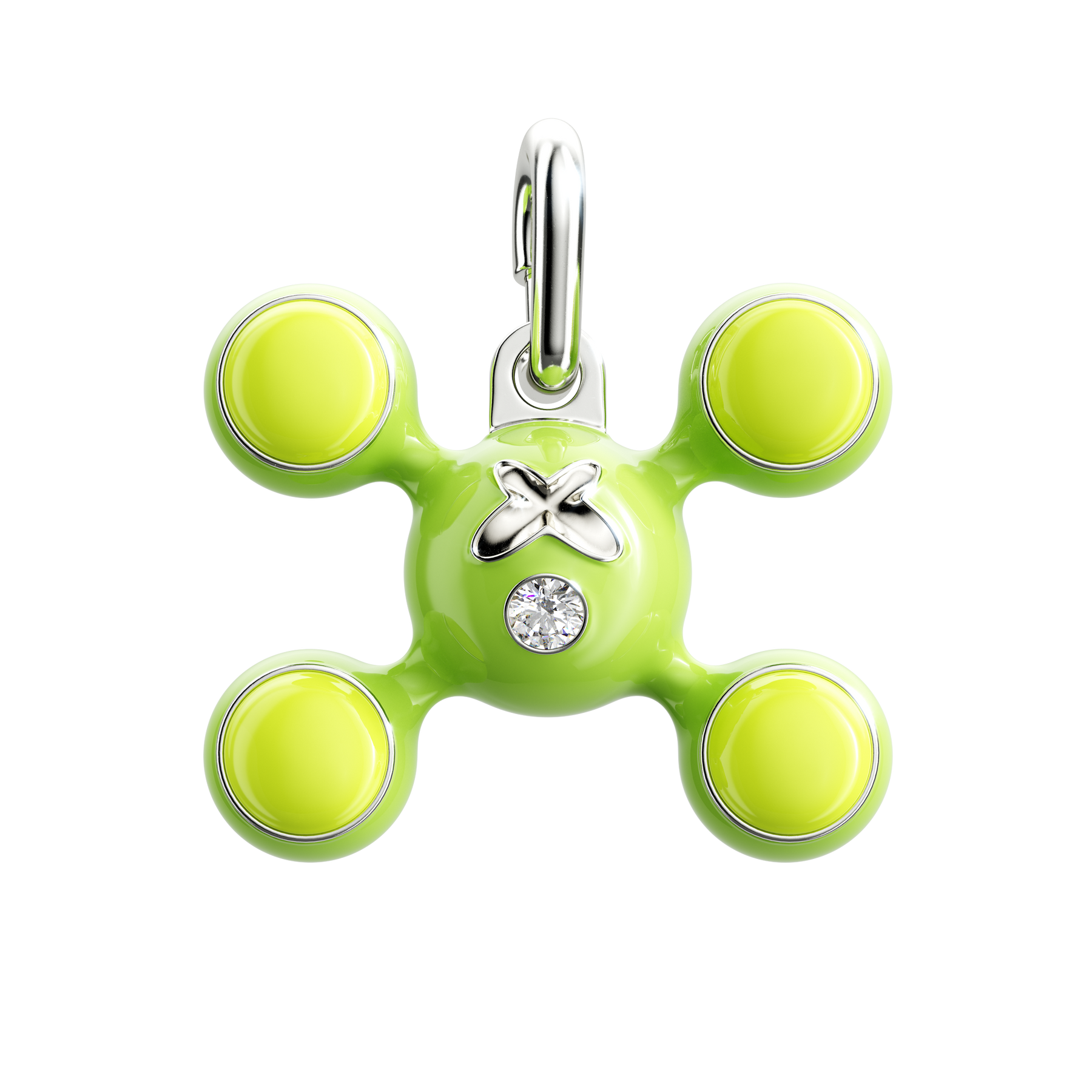 Sphere Legs Pendant in Enameled Sterling Silver