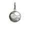 A detail of Baseball Pendant With Stones in Silver