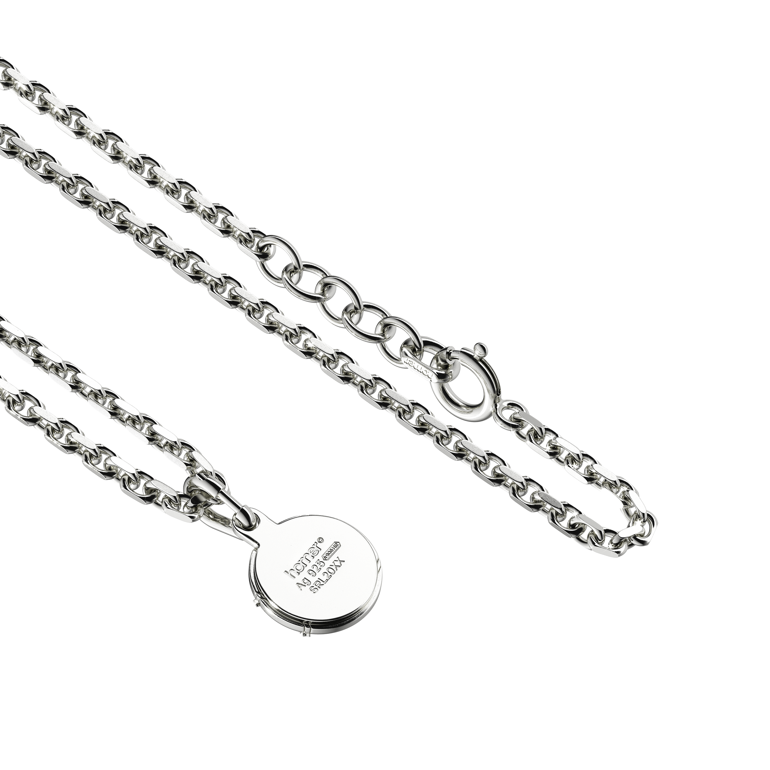 A detail view of Baseball Pendant With Stones