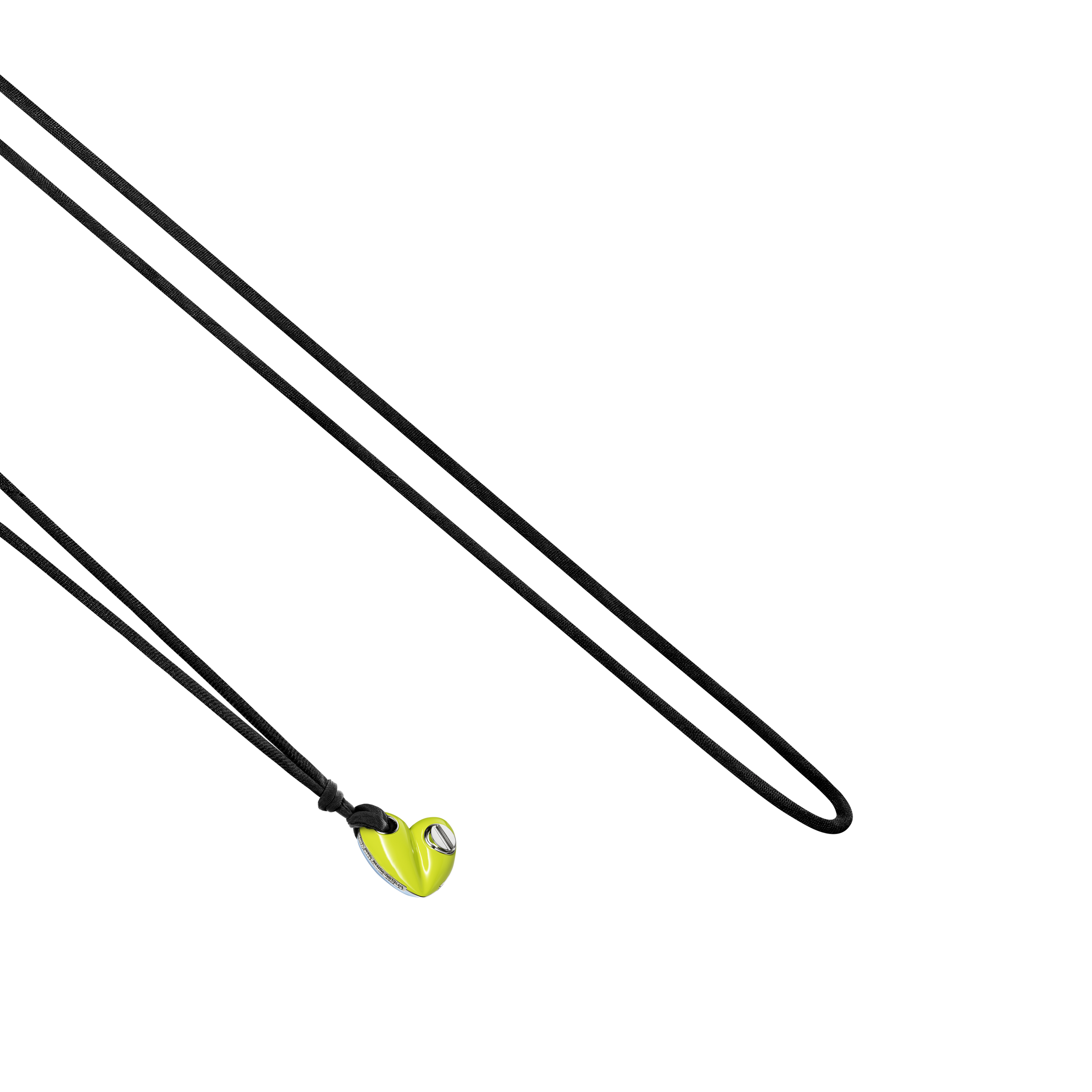 A detail view of Bullet Hole Heart Pendant with Screws Mini