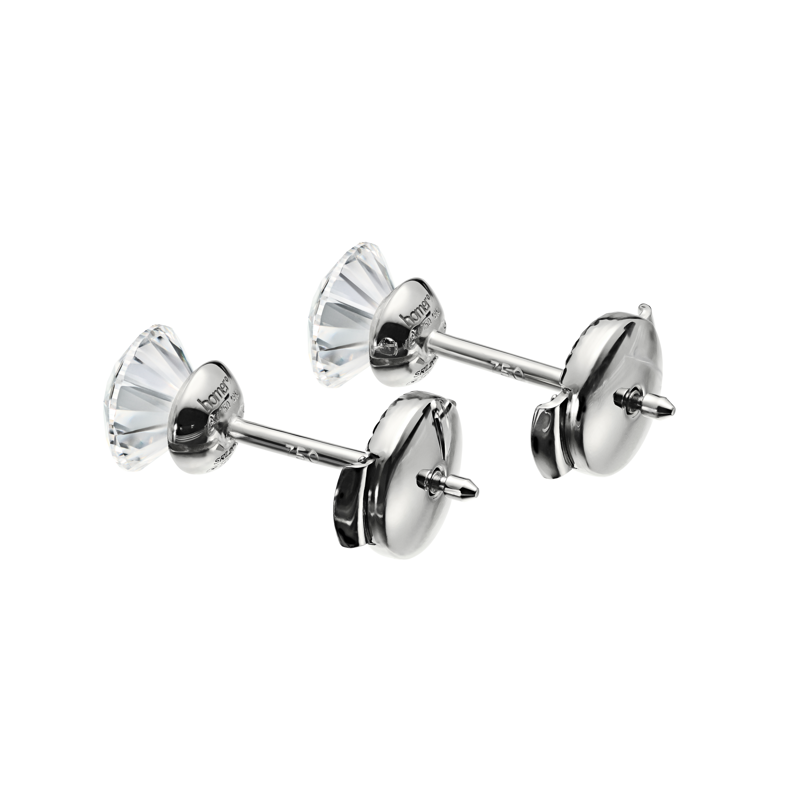 A detail view of Floating Diamond Studs M