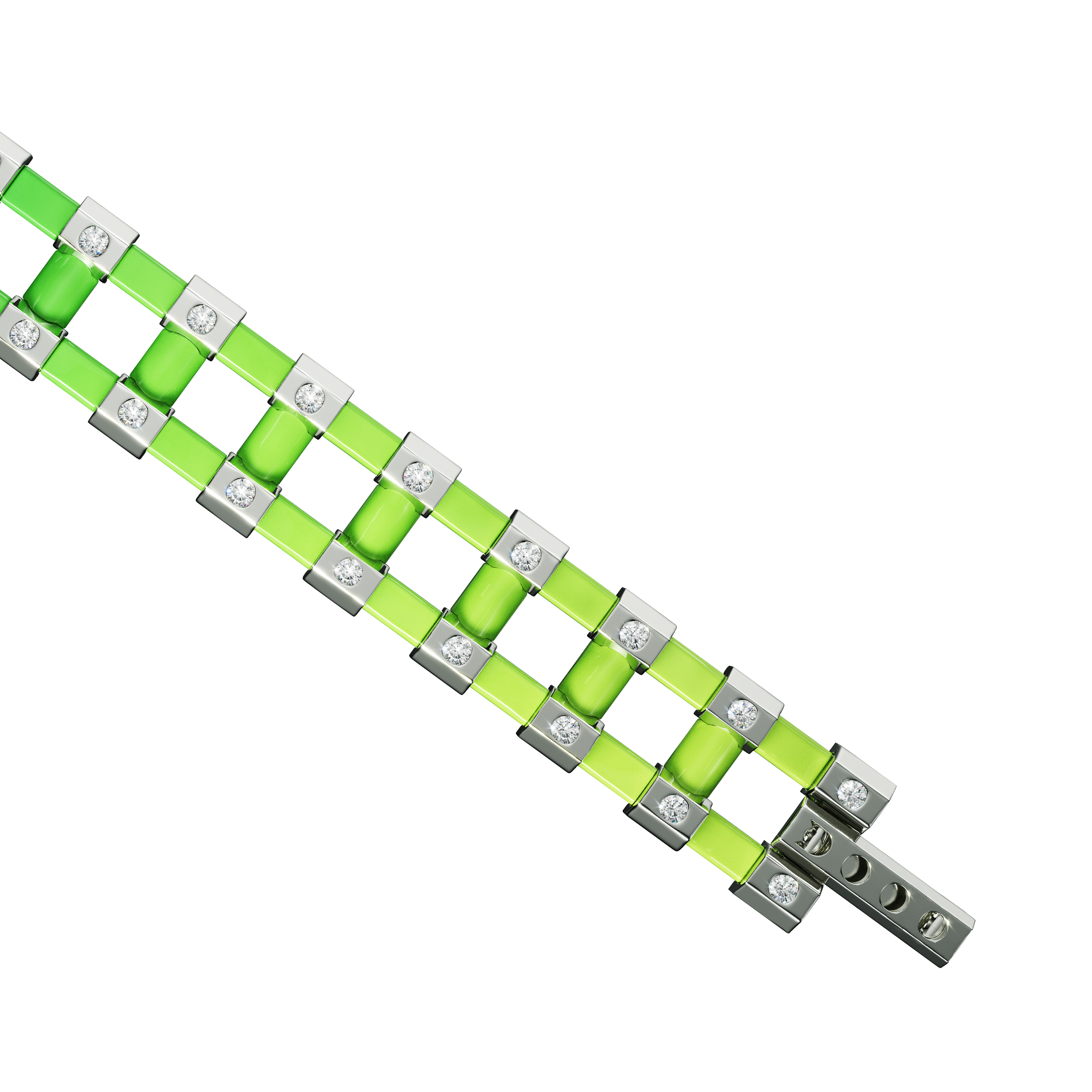 A detail view of Sodium Bracelet XL