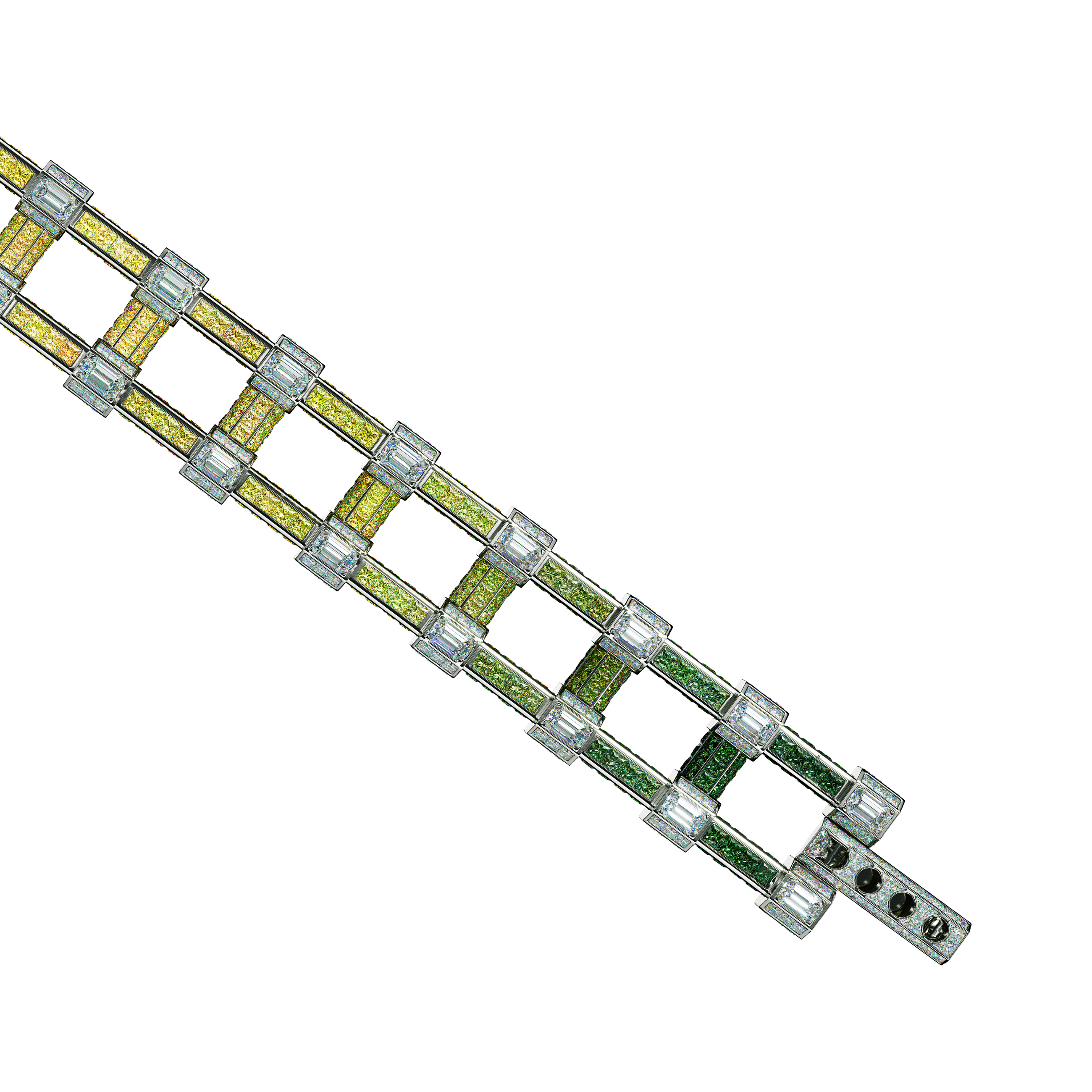 A detail view of Sodium High Jewelry Bracelet