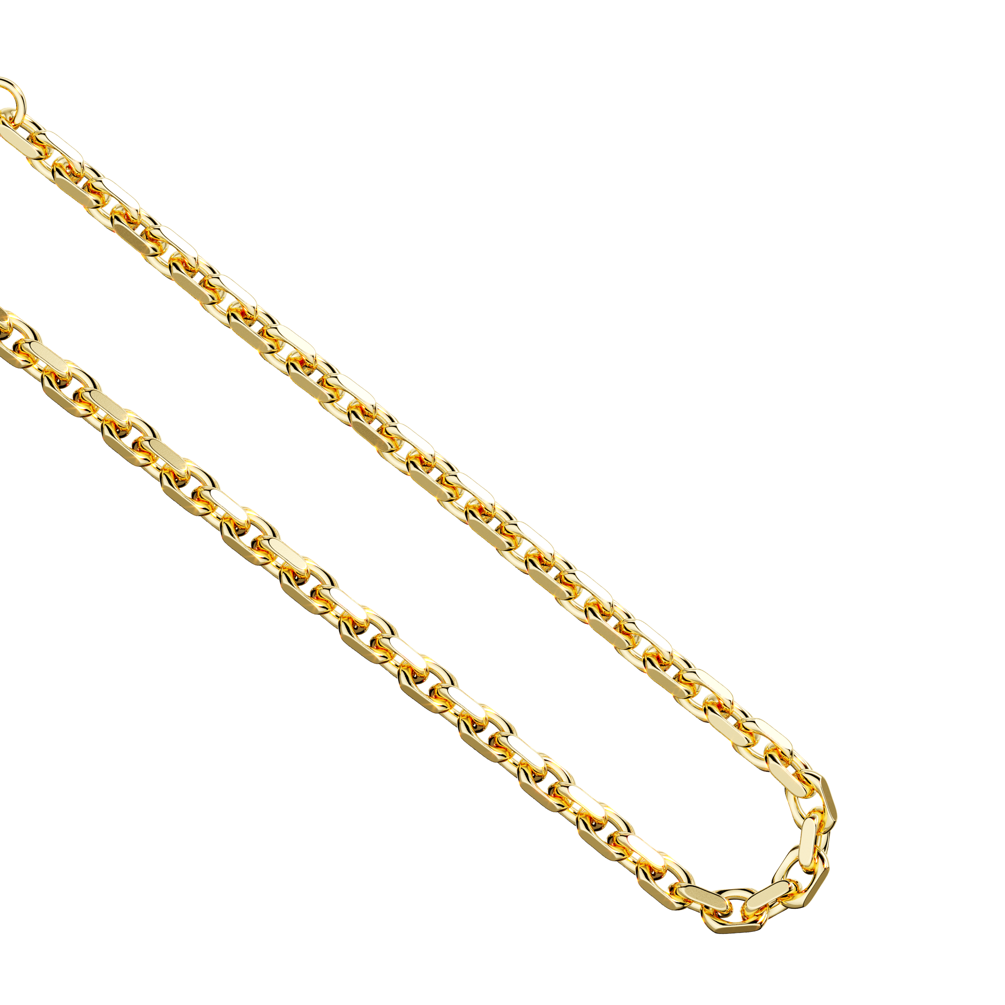 A detail view of Diamond Cut Trace Chain XL