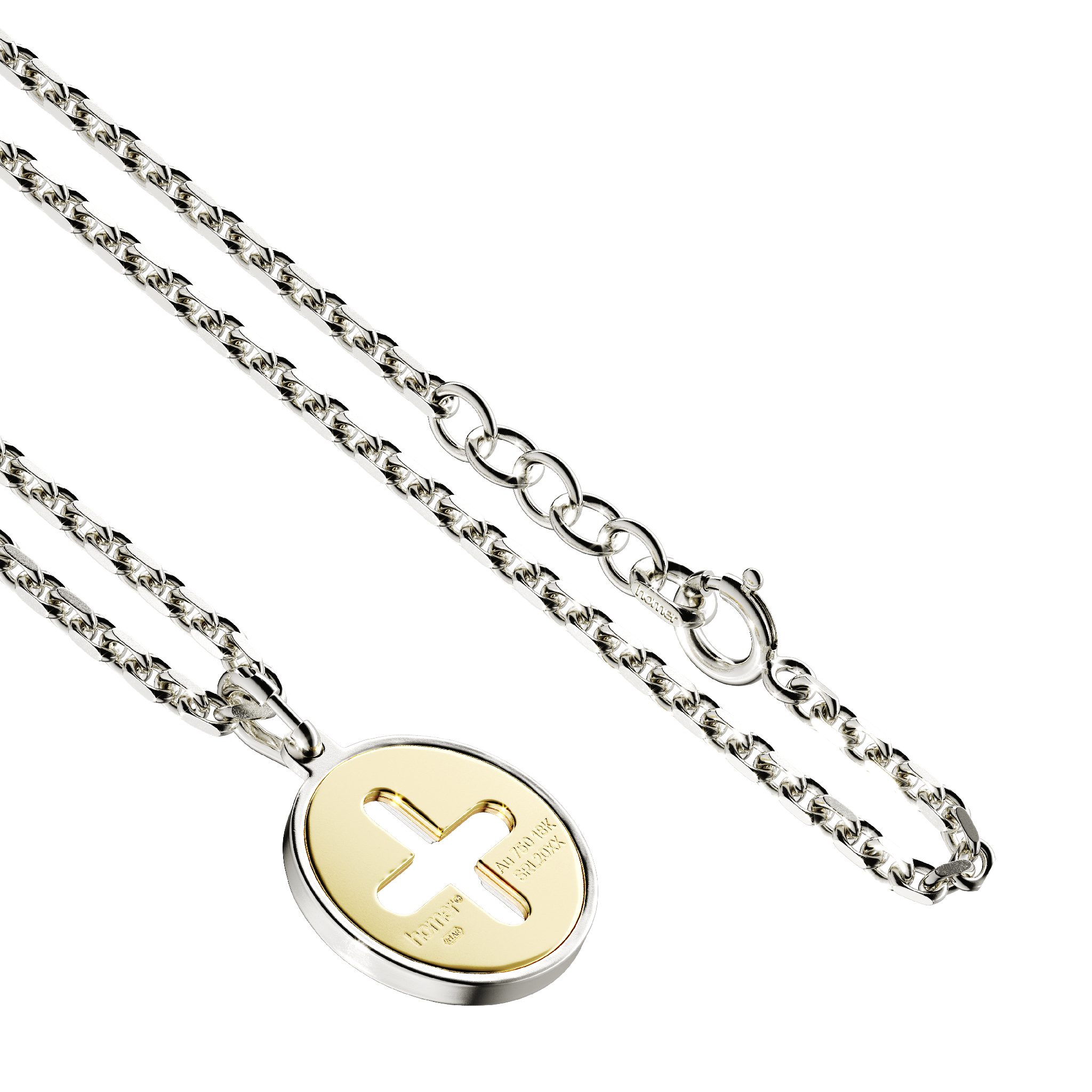 A detail view of Plus Pendant