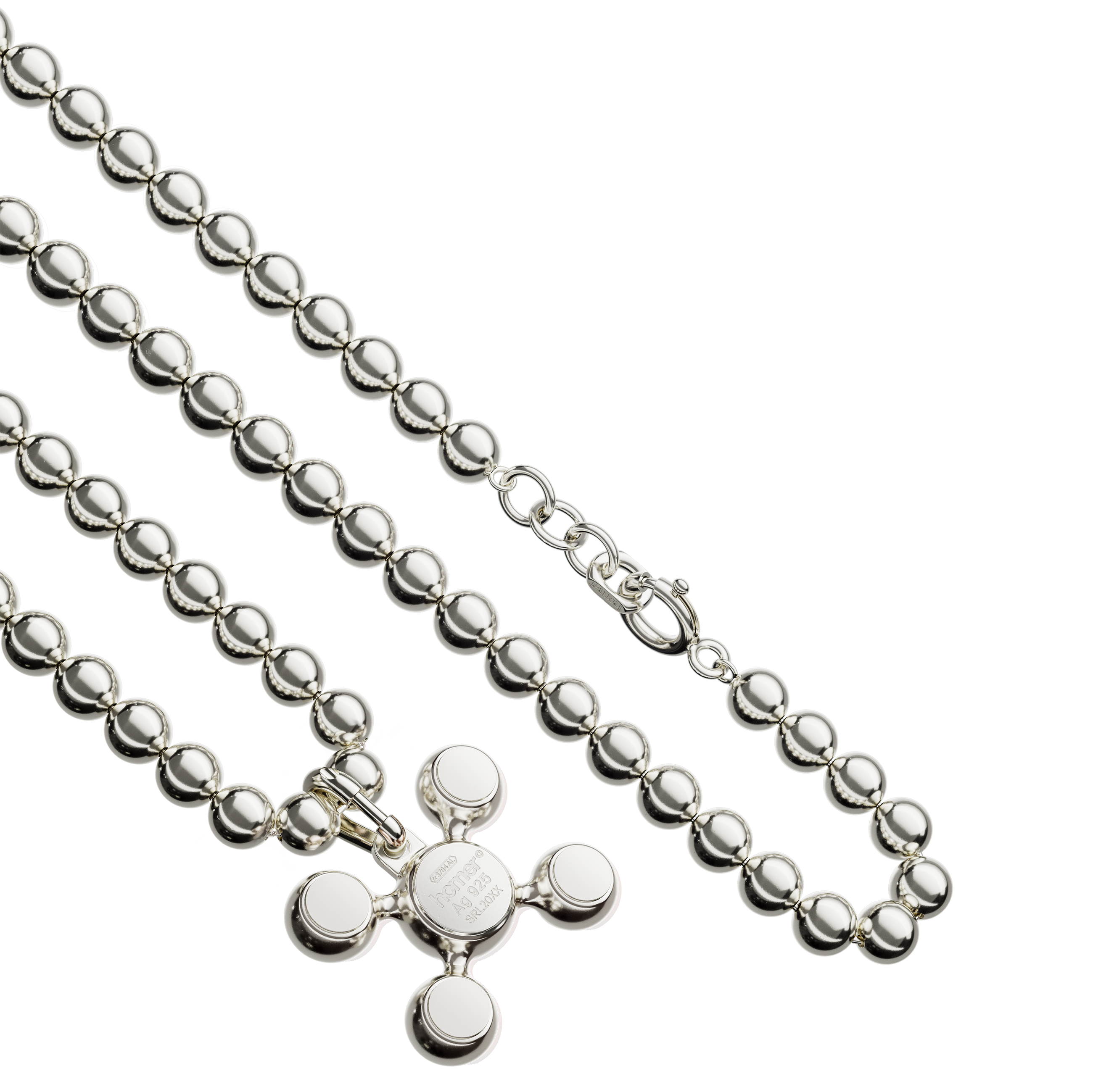 A detail view of Sphere Legs Pendant