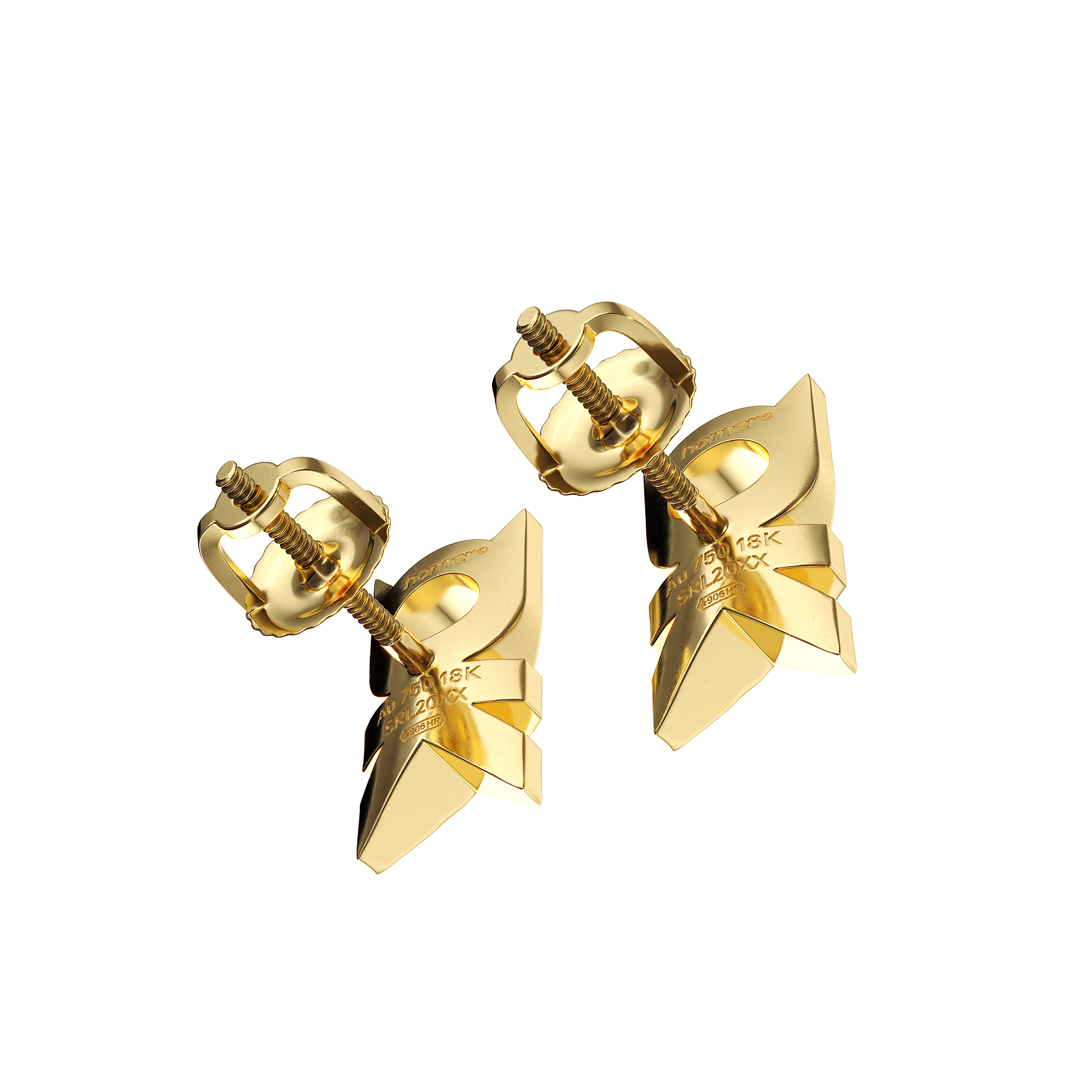 A detail view of A-OK Earring Stud XL