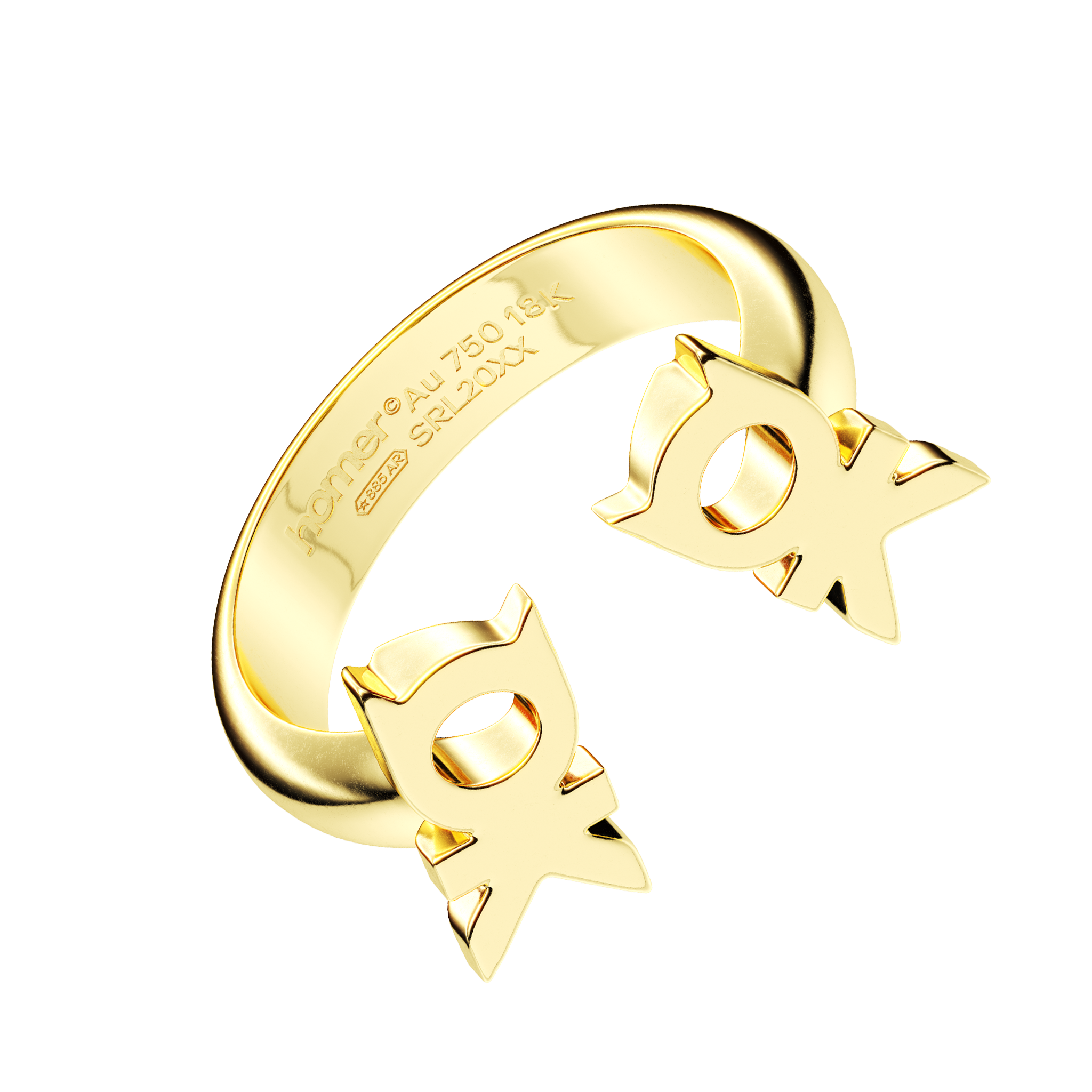A detail view of A-OK Ring