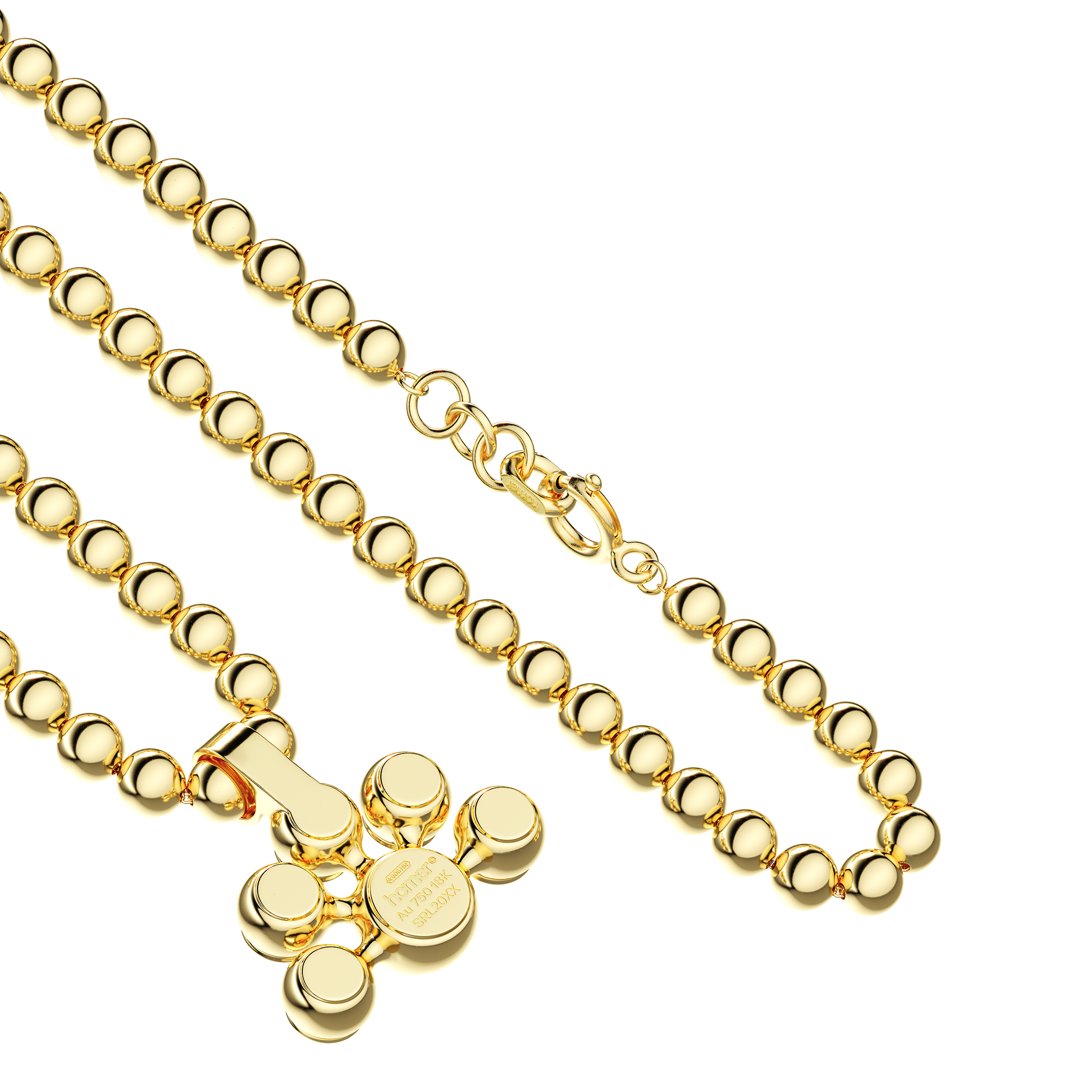A detail view of Sphere Dawn Pendant