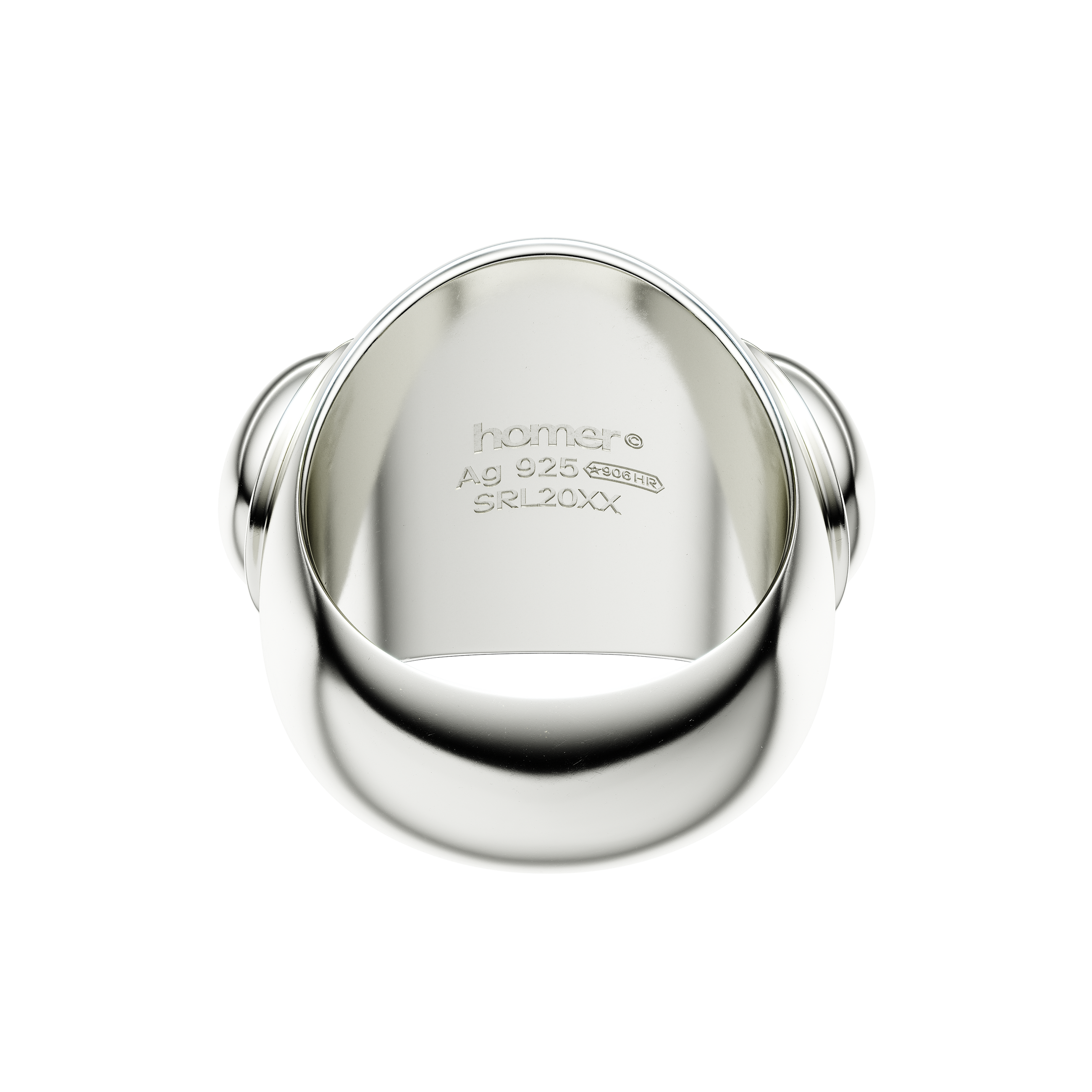 A detail view of Sphere Ears Ring