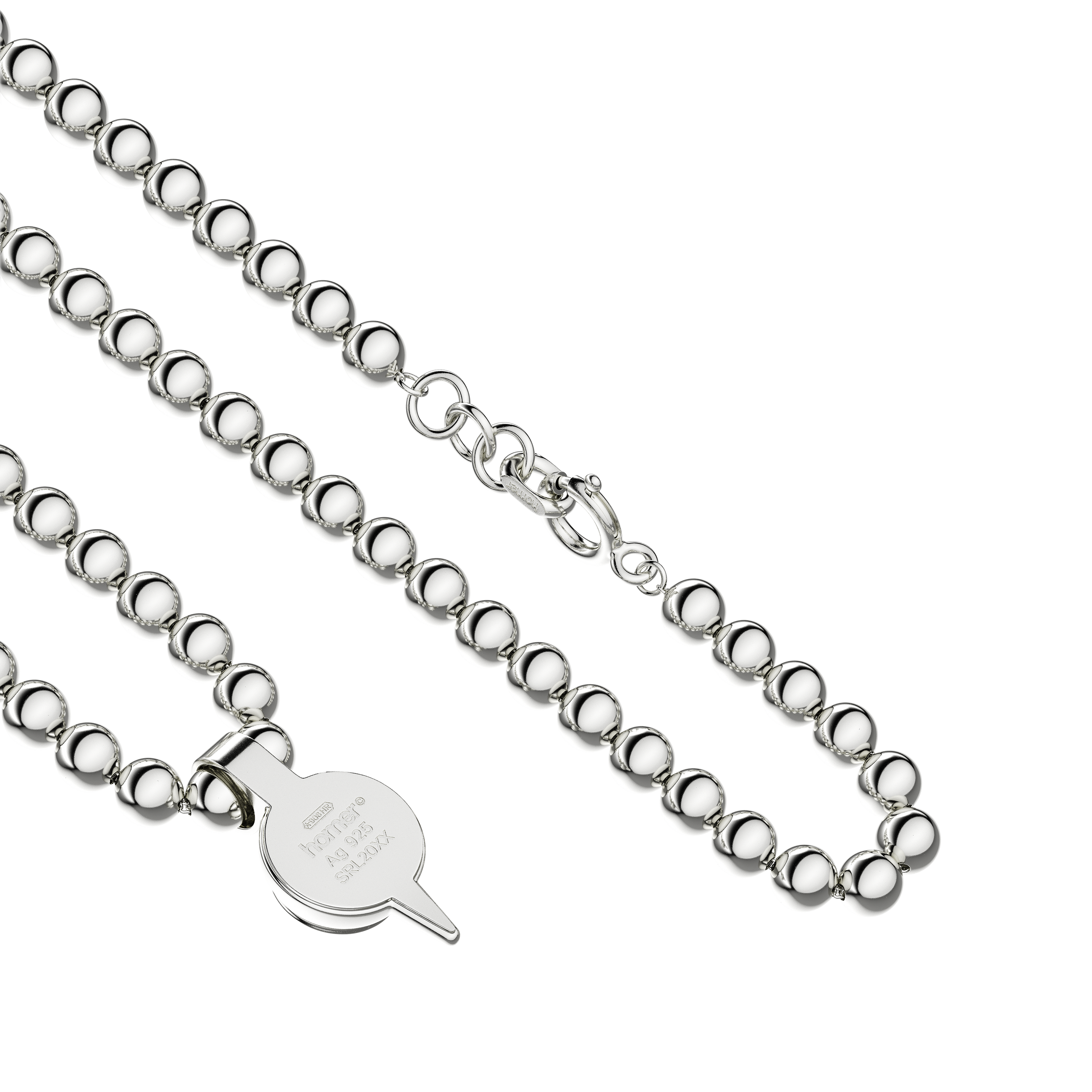 A detail view of Sphere Egg Pendant