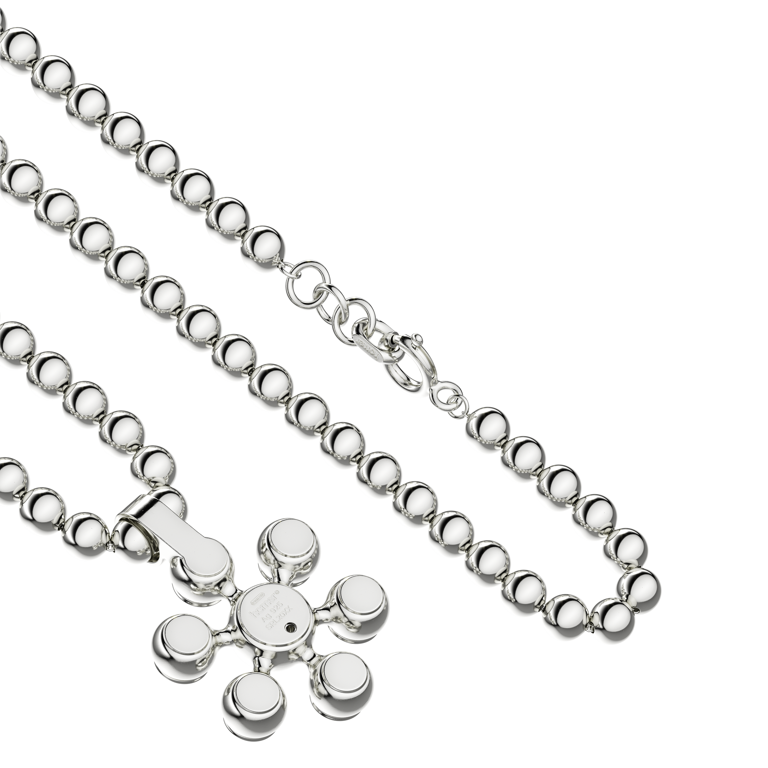 A detail view of Sphere Hexa Pendant XL